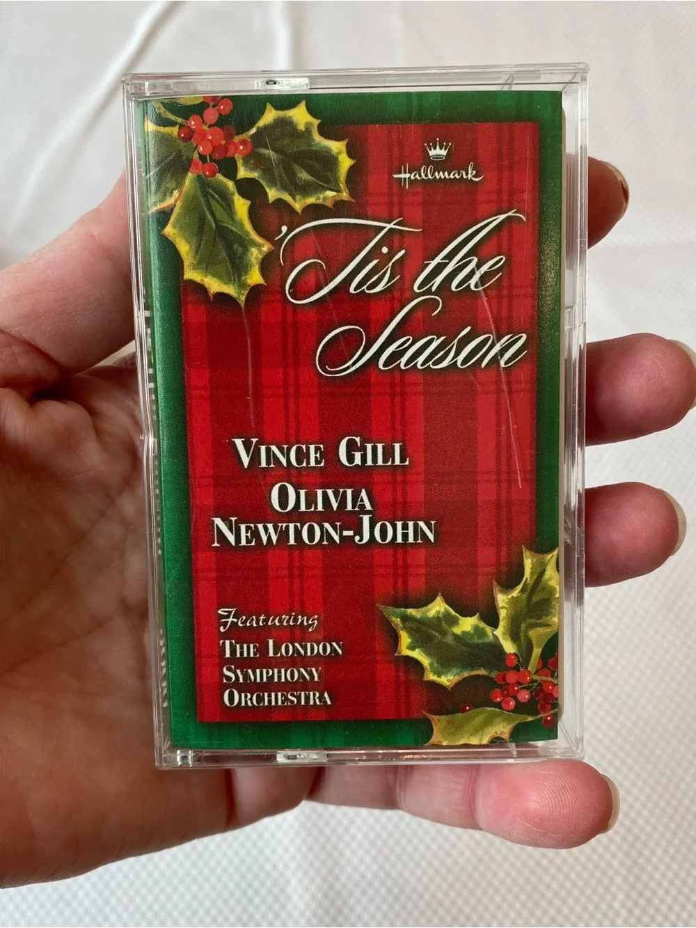 Christmas Retro Hallmark Holiday Music Cassette Lot - Red, Green, Gold